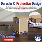 Mt Products Tuck Top Kraft Paperboard Gift Boxes 3  X 3  X 4  - Pack Of 30