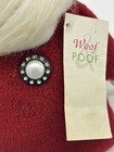 Woof   Poof 12  Santa W  Fleece-like Body Decorative Pearl   Rhinestone Brooch