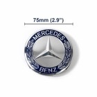 4 X Wheel Center Hub Caps Amg Wreath Blue Fit For Mercedes-benz Class A C E New