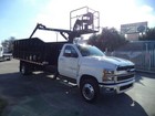 2023 Chevrolet Silverado 6500hd 21 Yard Grapple Truck 18ft Dump Truck 5 Miles Wh