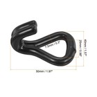 Pack Of 4 Double J Strap Hook 25mm High Load Plastic Coating For Truck Trailer