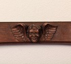 36  Solid Reclaimed Walnut French Antique Crown crest pediment With Angel cherub