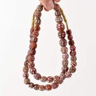 Mixed Skunk Floral Rasied Dot Venetian Red Trade Beads