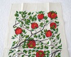 New  Old Stock   Vintage Stevens Linens Tea Towel Apple Tree Branches 29  X 17 