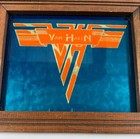 Vintage Van Halen Band Carnival Prize Foil Glass Sign Mirror 8 5x 11 5 Rock 80s