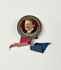 Teddy Roosevelt C 1910  welcome  W f  Miller Back Pin Amazing Condition 