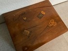 19th Century Sewing Box   Antique Wood Jewelry Box