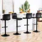Set Of 2 4 Adjustable Modern Swivel Bar Stools Dining Chair Counter Height 