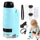 Mini Microscope For Kids Gift Portable Microscope Led Lighting Small Handheld   