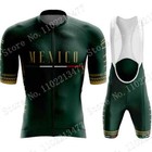 Mexico Cycling Jersey Set Summer Clothing Road Bike Shirts Suit Bib Shorts
