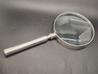 Vintage Beautiful Magnifying Glass Marked Japan 5  Handle 4   Round Diameter