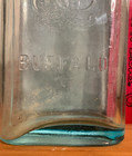 Antique Larkin Soap Co Buffalo Ny Large Aqua Glass Bottle Embossed Advert C1890s