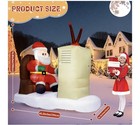 6 Ft Santa Claus Holding Remote   Watching Tv Inflatable  Led Lights