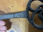 Antique Signed 19th C  Cast Iron Trivet 3-leg Pot Stand Primitive Prop Reenactor