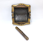 Vintage Amerock Carriage House Recessed Brass Toilet Paper Holder