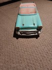 Vintage 1988 Barbie Size 1957 Chevy Bel Air Convertible Car Turquoise Blue pink