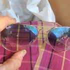Ray-ban Aviator Sunglasses Mirrored Blue Glass Lenses Gold Metal Frame