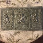 Antique Italian Boy Angel Jewelry Box Bronze Heavy Gorgeous Cherub Ornate