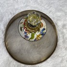 A Mackenzie Childs White Flower Market Mesh Dome 10 6  Inches Diameter