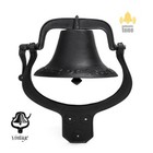 Large Cast Iron Farm Dinner Bell Farmhouse Church School Antique Vintage Style