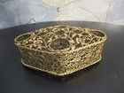 Vtg  Gold Lipstick Holder For 7 Hollywood Regency Vanity Makeup Musi