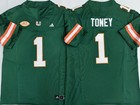 New Mens Malachi Toney  1  mark Fletcher Jr  Miami Hurricanes Stitched Jersey