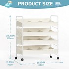 Kids Toy Storage Organizer With 4 Shelves And 3x-large-large  White 