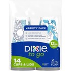 Disposable Paper Coffee Cups W  Lids 12oz 14count Leak Resistant Hot Drink Cups