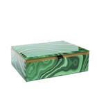 Lola Rose Rectangular Jewelry Box With Insert Tray Stone Print Malachite  T16