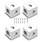 4pcs 2020 Corner Bracket M5 Cube Connectors For 2020 Aluminum Extrusion Silver 