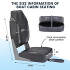 2-pack Boat Seats High Back Fold-down Fishing Boat Chair Sponge Padding Seats Us