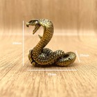 Brass King Cobra Snake Figurine Vintage Reptile Statue Desk Decor Collectible