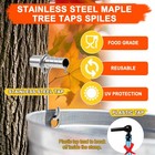 Maple Syrup Tree Tapping Kit With 5 Stainless Steel Tap Spiles And Hooks