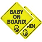 Baby On Board Car Sticker Boy 5  X 5  One Way Vision Safety Rear Window Sign