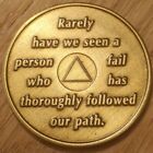 5 Year Alcoholics Anonymous Aa Founders Bronze Medallion Coin Sobriety Chip 