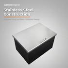 20  Stainless Steel Drop-in Ice Chest Cooler Bin W lid Drain For Outdoor Bar Bbq