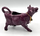 Vintage Classic Creamer Purple Cow Creamer With Cowbell Ceramic 6    X 4 5   