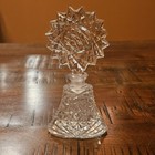 Vintage Art Deco Perfume Bottle W stopper Clear Cut Glass Ctystal 0 05oz