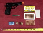 Vintage Marushin M-84 Beretta M-84 Full Size Replica prop Gun  5 Cartridges  100