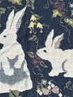 Vtg Turtle Creek Afghan Throw 60   x44    Woven Tapestry Blanket 100 cotton Rabbits