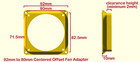 92mm To 80mm Centered Offset Computer Fan Adapter Converter Change Mounting Pc