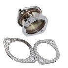 Catback Exhaust Muffler Pipe Extension Steel Adapter 3  2 Bolt Flange 2xgaskets