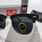 Ray-ban Rb3016 Clubmaster Sunglasses Classic Black Frame Gray Lens 51-21 Mm
