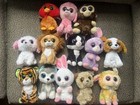 Lot Of 14 Rare Ty Beanie Boos Solid Eyes Purple Tags Plush Stuffed Animal