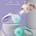 Retractable Dog Leash With Led Light Automatic Pet Walking Lead For Small Medium