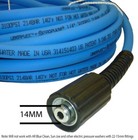 Blue Uberflex Kink Resistant 30  Pressure Washer Hose 1 4  3100 Psi 22mm