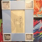 Blue White Baby Photo Frame With 5 Openings Nursery Decor Multi-photo Display