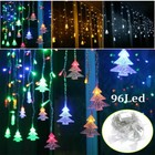 Christmas Led Curtain Window Xmas Tree String Fairy Lights Waterproof Decor Xmas