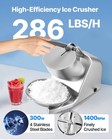 Vevor Commercial Ice Crusher 286lbs h Electric Snow Cone Maker Shaved Ice Silver