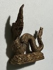 Phaya Naga Serpent Wealth Rare Thai Buddha Amulet Brass Pendant 1